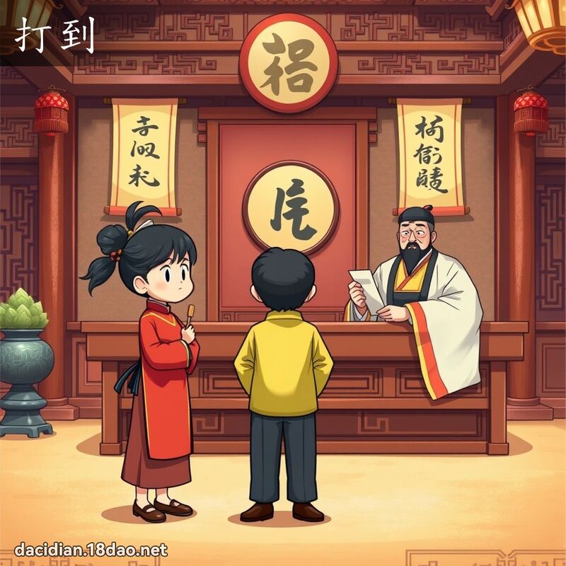 打到 - 国语大辞典配图
