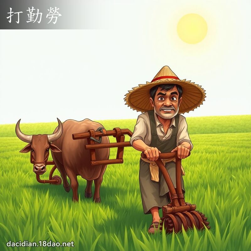 打勤勞 - 國語大辭典配圖