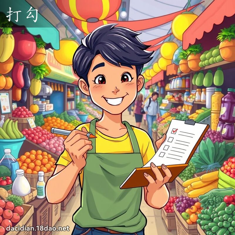 打勾 - 国语大辞典配图
