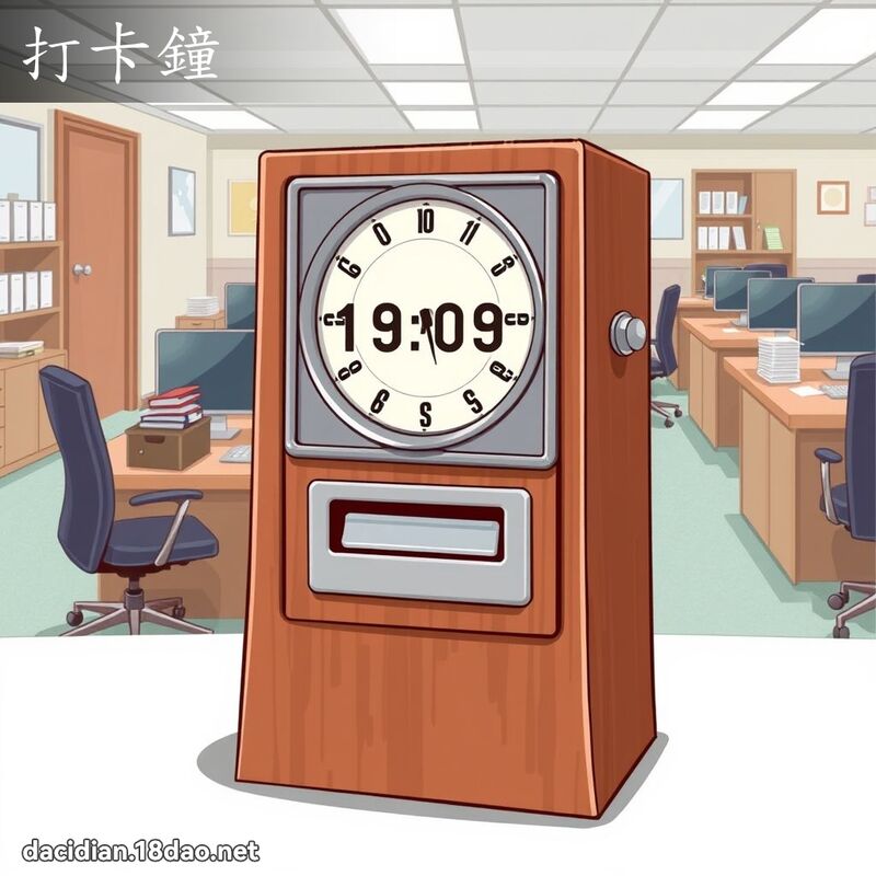 打卡鐘 - 國語大辭典配圖