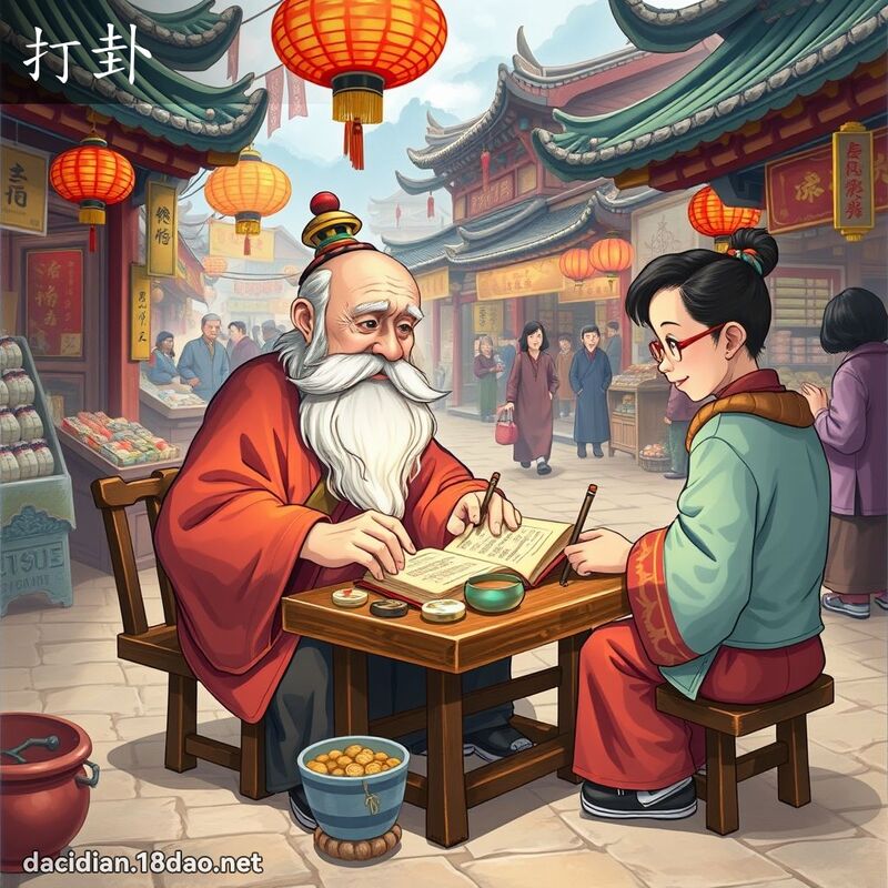 打卦 - 国语大辞典配图