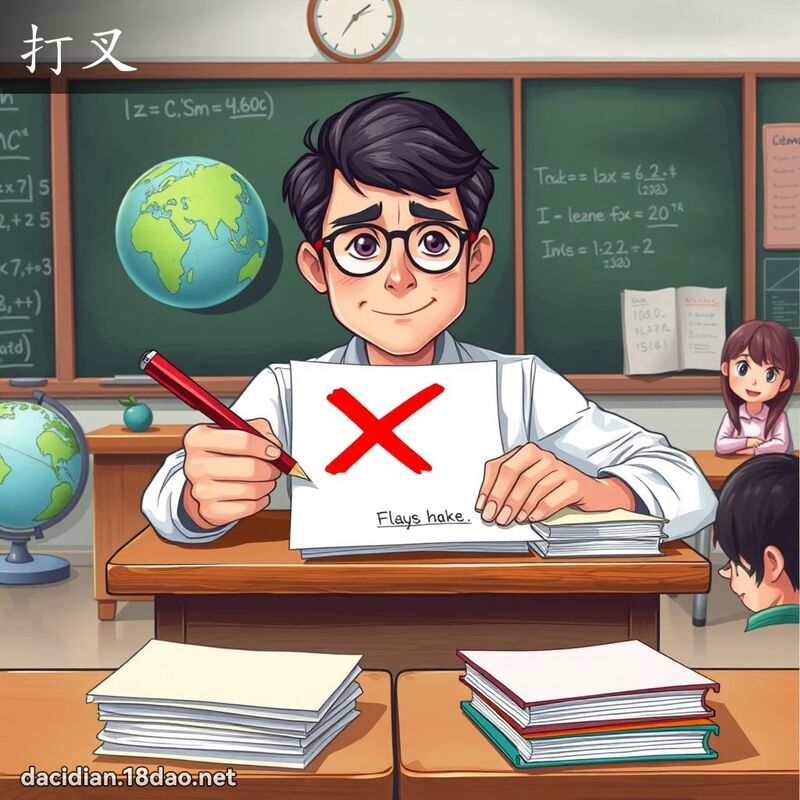 打叉 - 国语大辞典配图