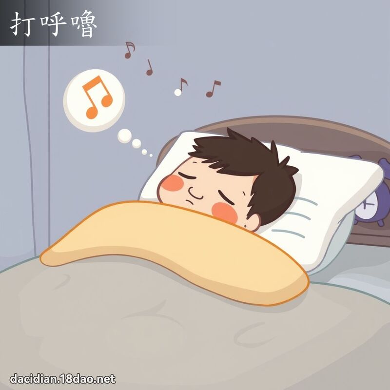 打呼嚕 - 国语大辞典配图
