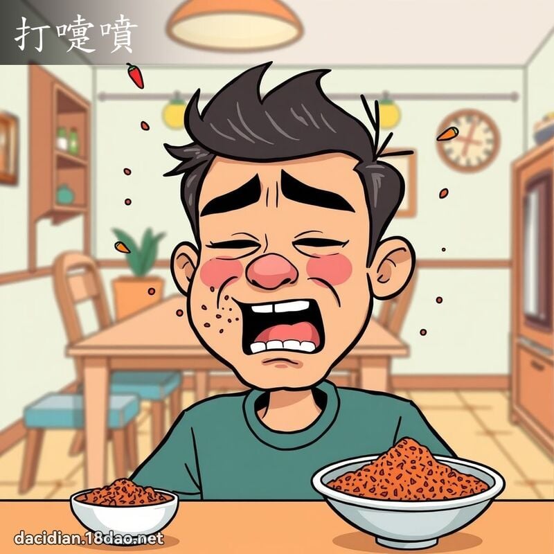 打嚏噴 - 國語大辭典配圖