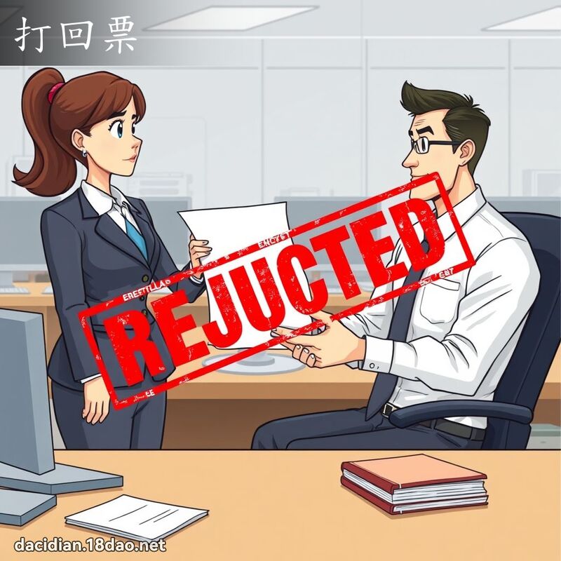 打回票 - 國語大辭典配圖