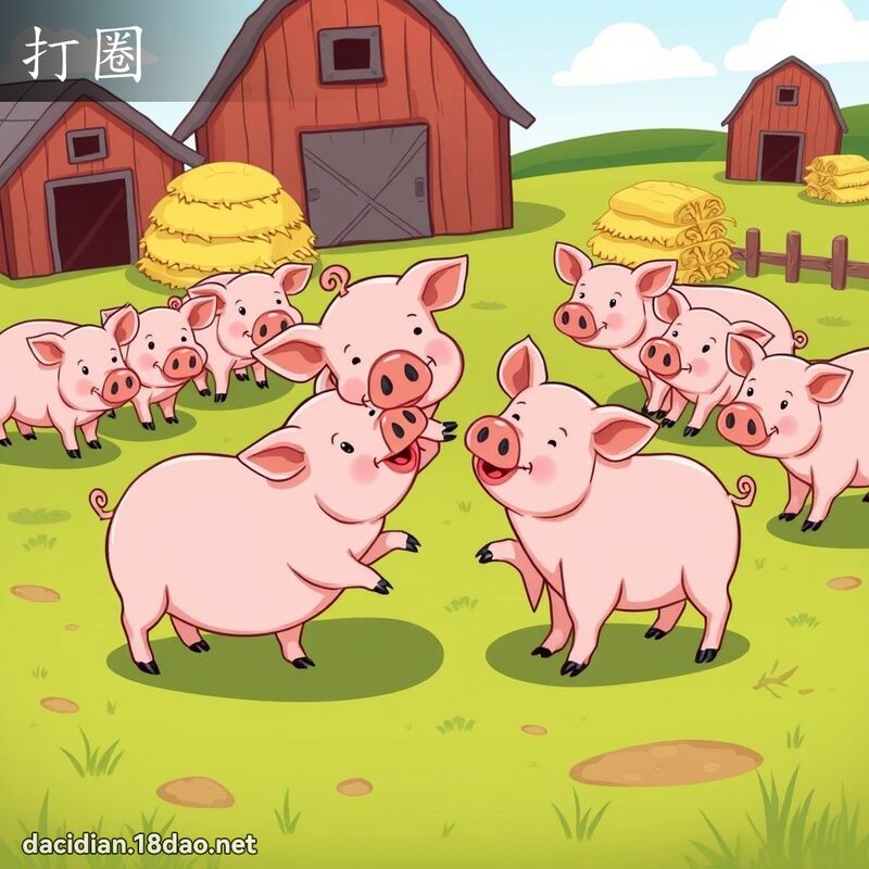 打圈 - 國語大辭典配圖