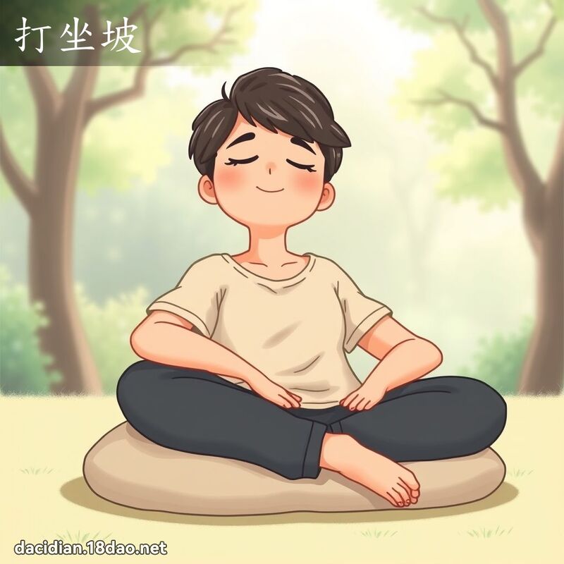打坐坡 - 国语大辞典配图