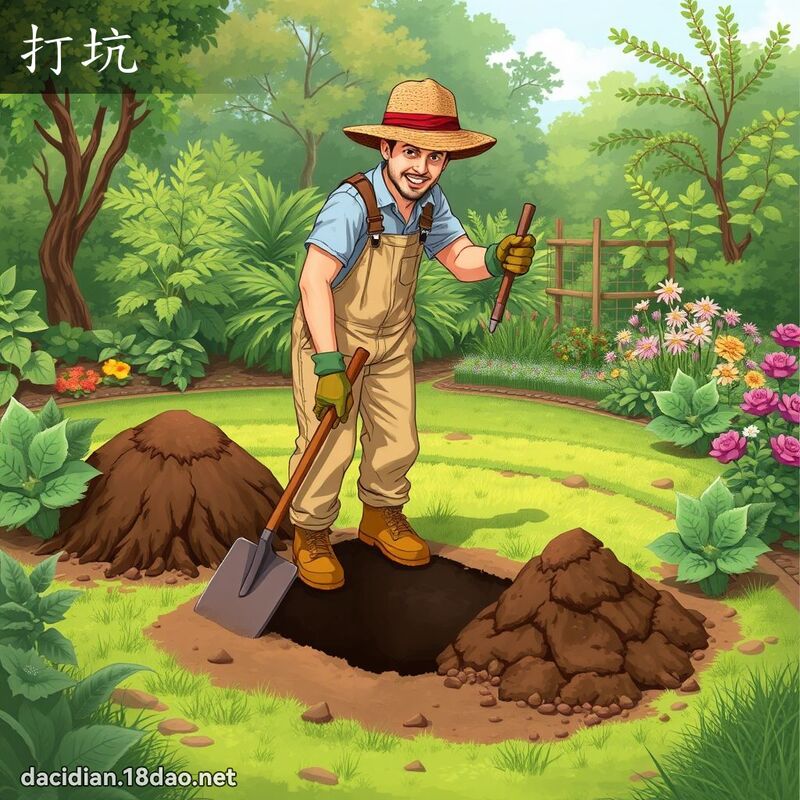 打坑 - 國語大辭典配圖