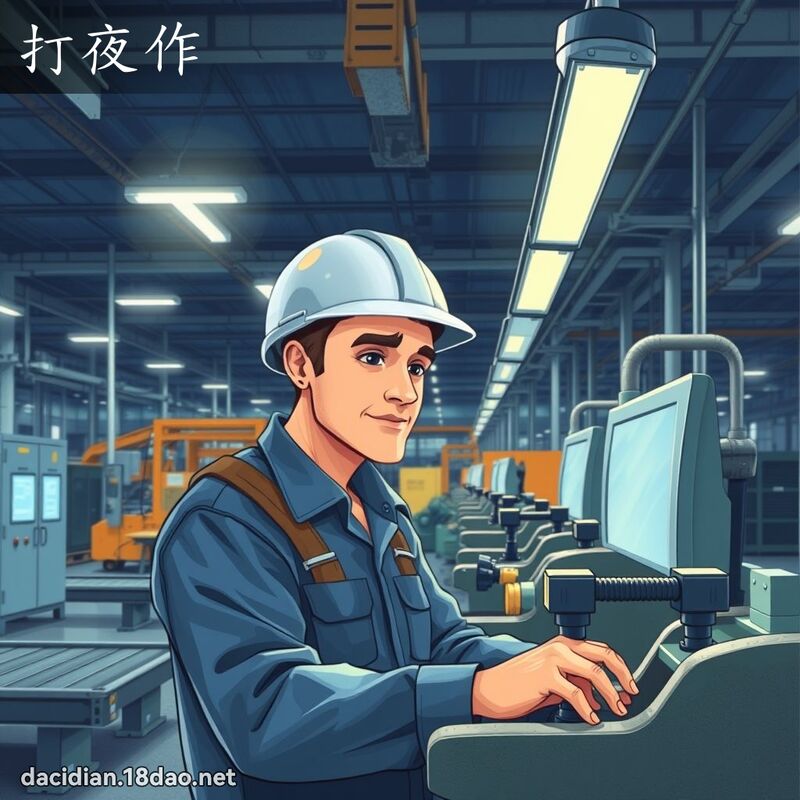 打夜作 - 國語大辭典配圖