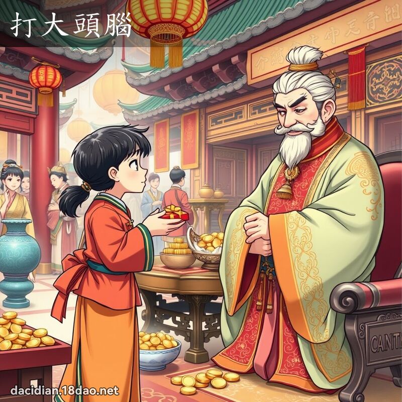 打大頭腦 - 國語大辭典配圖