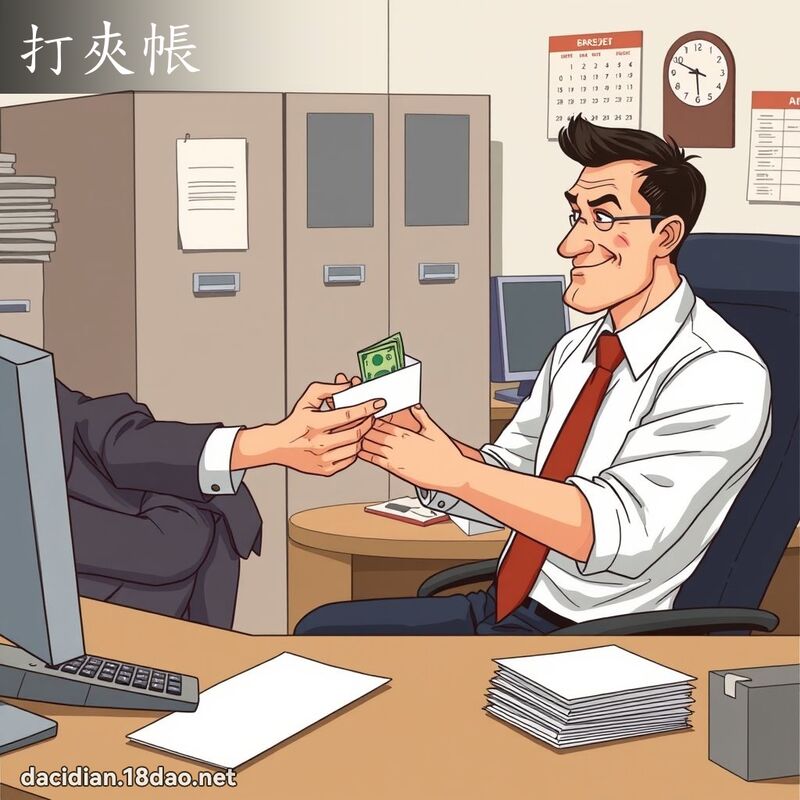 打夹帐 - 国语大辞典配图
