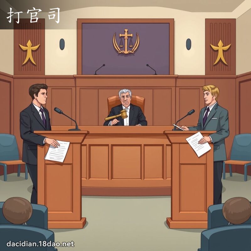 打官司 - 国语大辞典配图