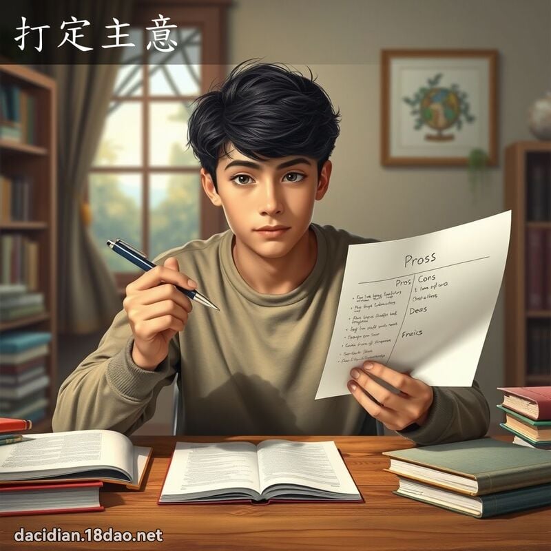 打定主意 - 國語大辭典配圖