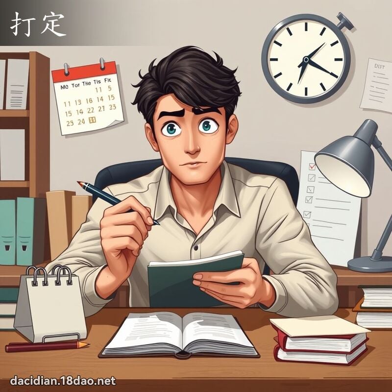 打定 - 國語大辭典配圖