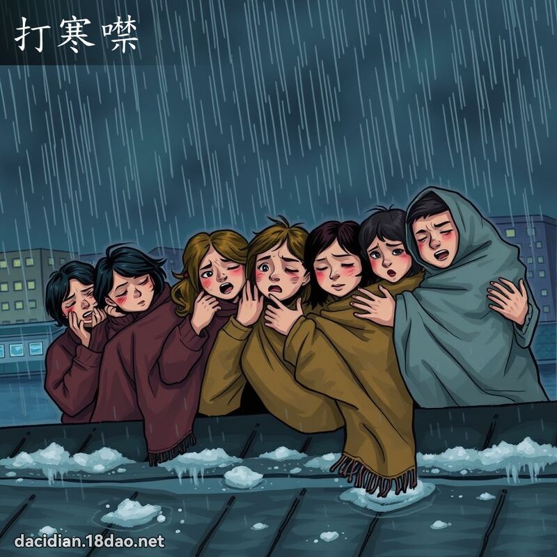打寒噤 - 国语大辞典配图