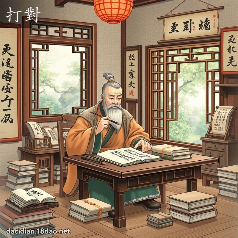 打對 - 國語大辭典配圖