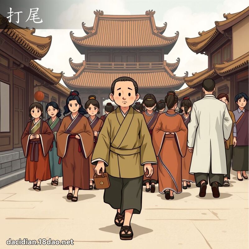 打尾 - 国语大辞典配图