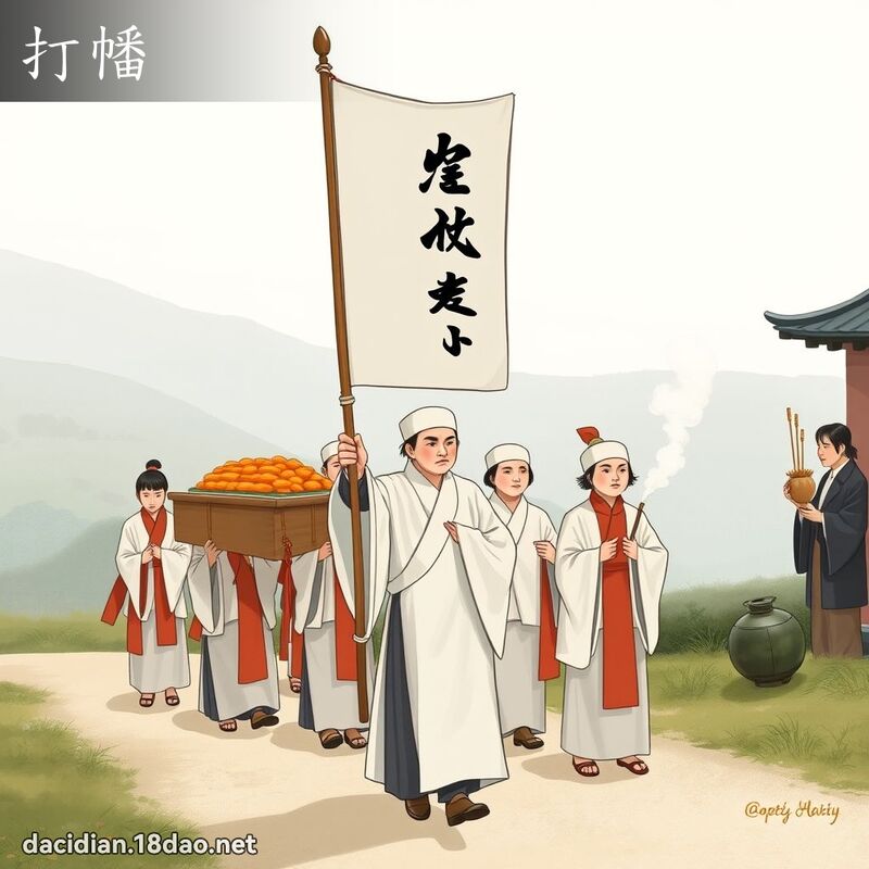 打幡 - 国语大辞典配图