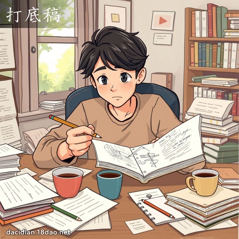 打底稿 - 国语大辞典配图
