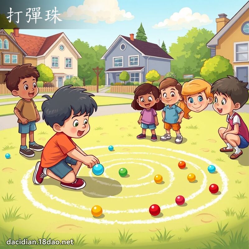 打弹珠 - 国语大辞典配图