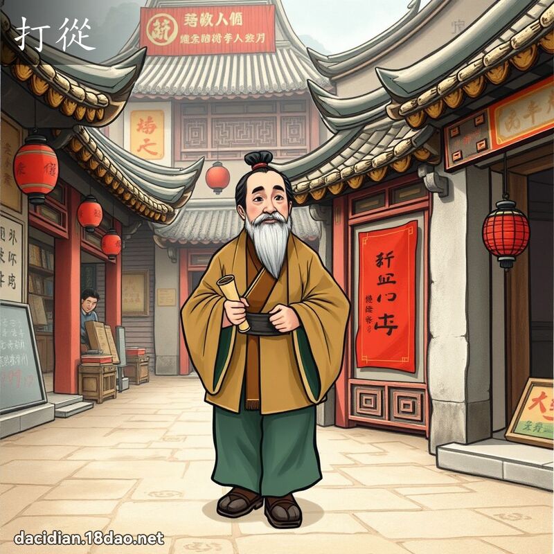 打从 - 国语大辞典配图