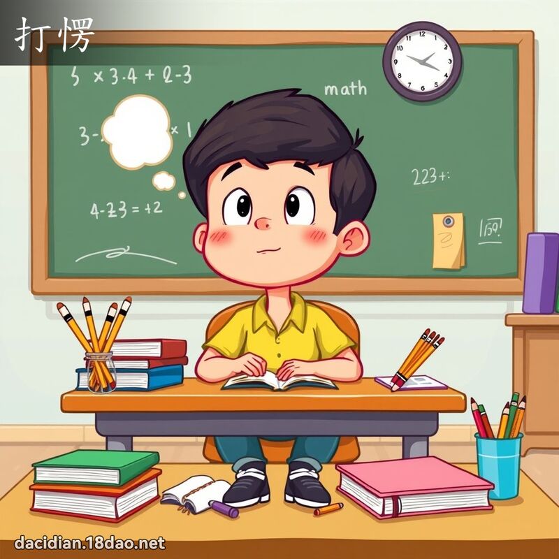打愣 - 國語大辭典配圖