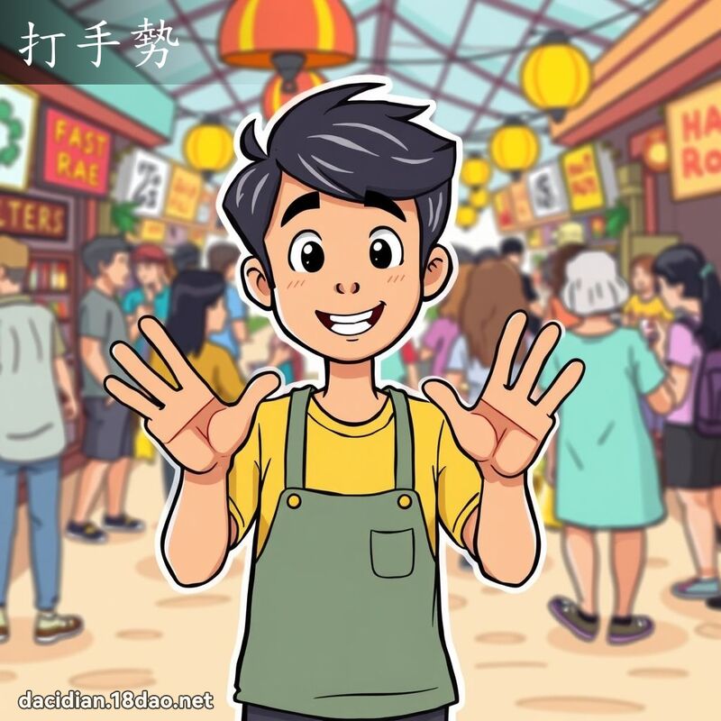 打手勢 - 國語大辭典配圖