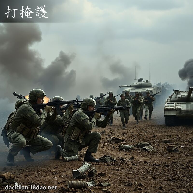 打掩护 - 国语大辞典配图