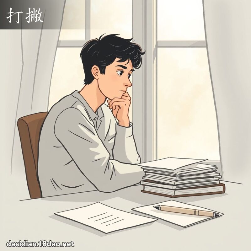 打撇 - 國語大辭典配圖