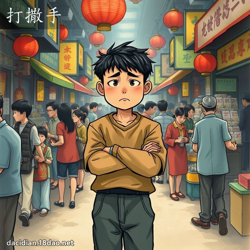 打撒手 - 国语大辞典配图