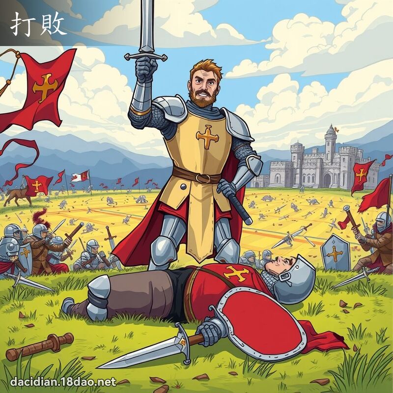 打敗 - 國語大辭典配圖