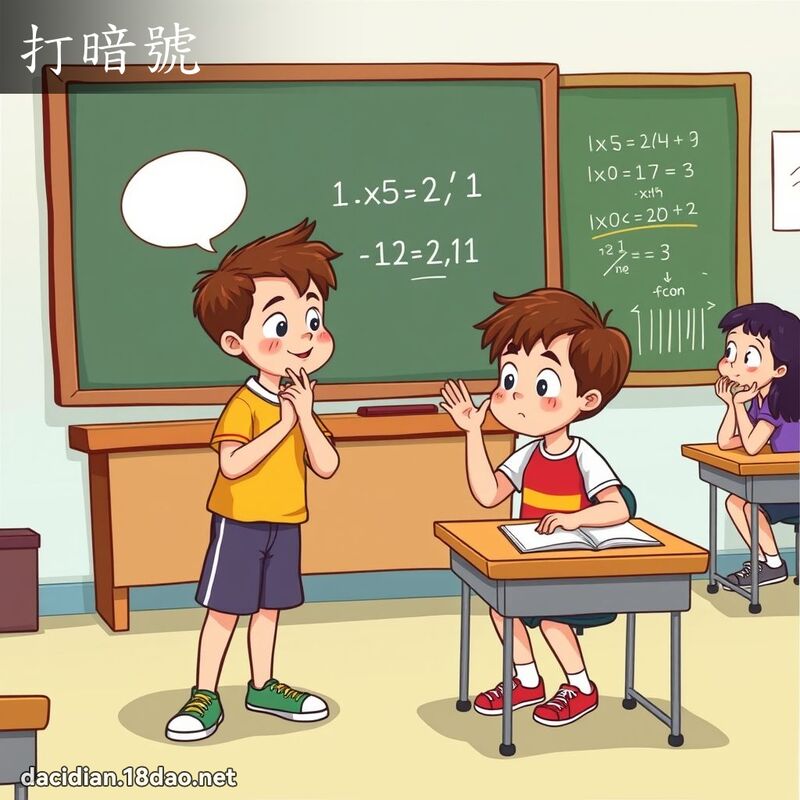 打暗号 - 国语大辞典配图