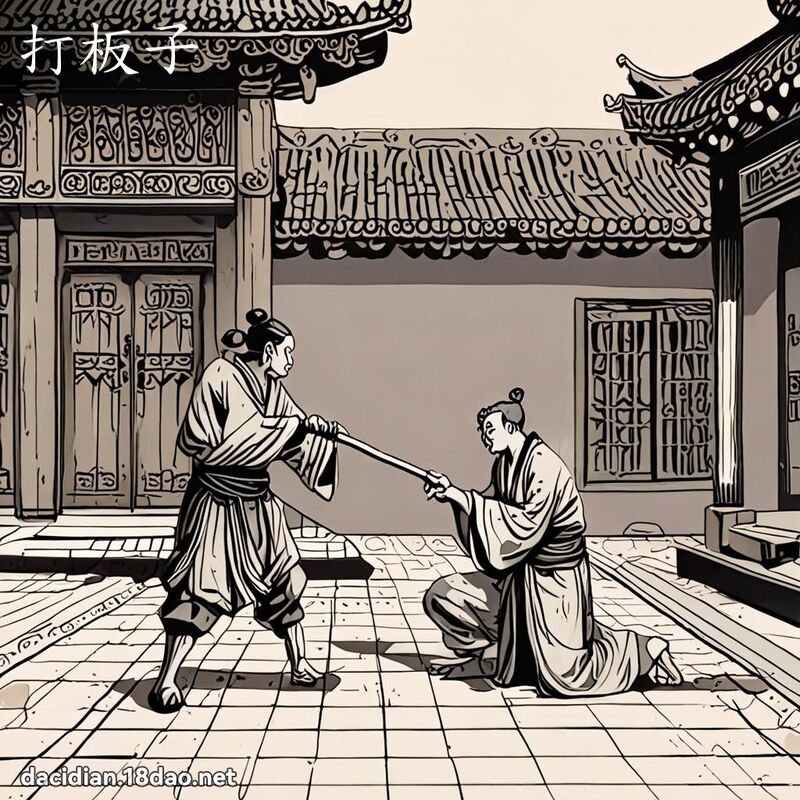 打板子 - 国语大辞典配图