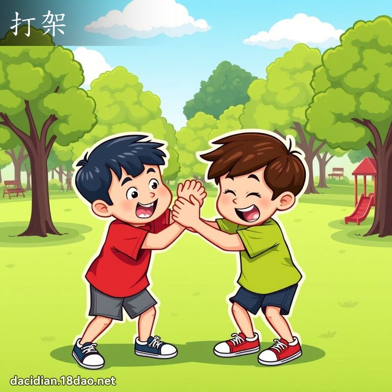 打架 - 國語大辭典配圖
