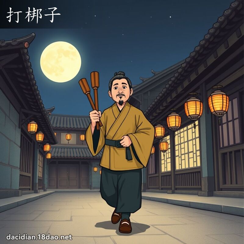 打梆子 - 國語大辭典配圖