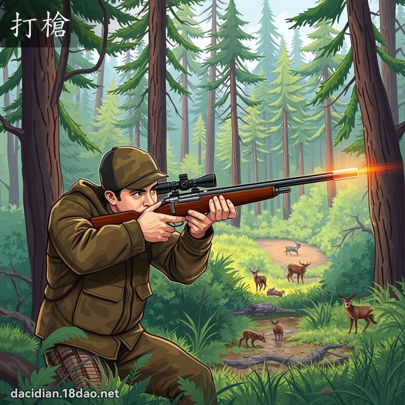 打枪 - 国语大辞典配图