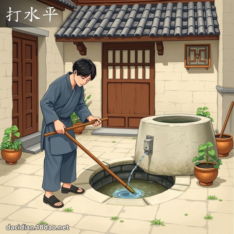 打水平 - 國語大辭典配圖