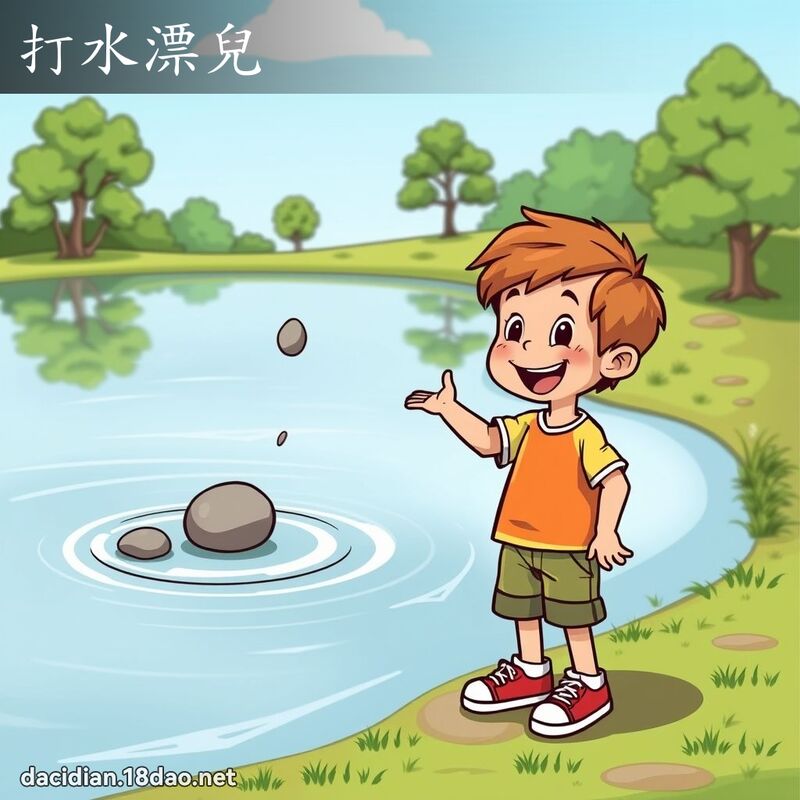 打水漂儿 - 国语大辞典配图