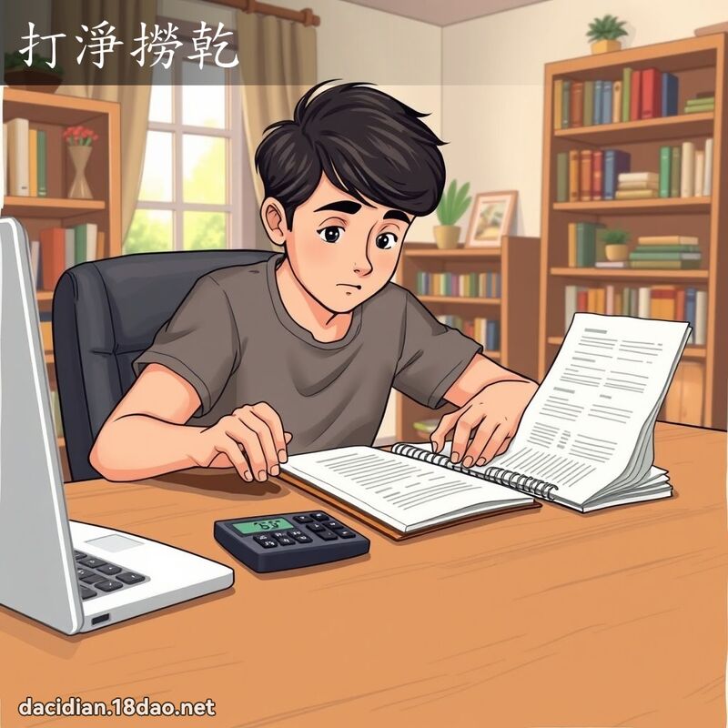 打淨撈乾 - 國語大辭典配圖