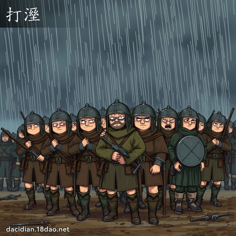 打溼 - 国语大辞典配图