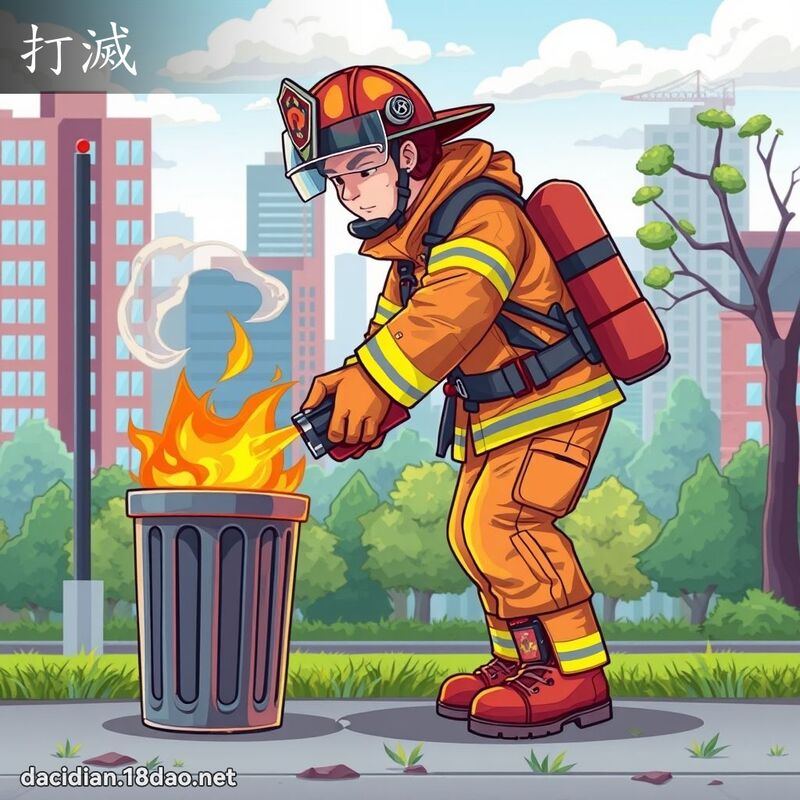 打灭 - 国语大辞典配图