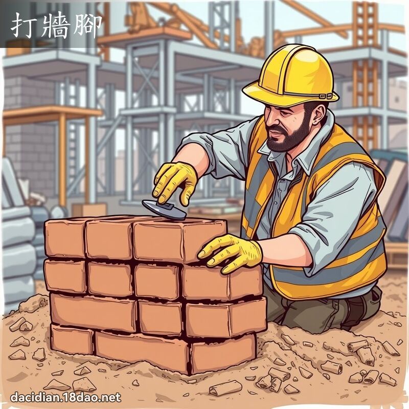 打墙脚 - 国语大辞典配图
