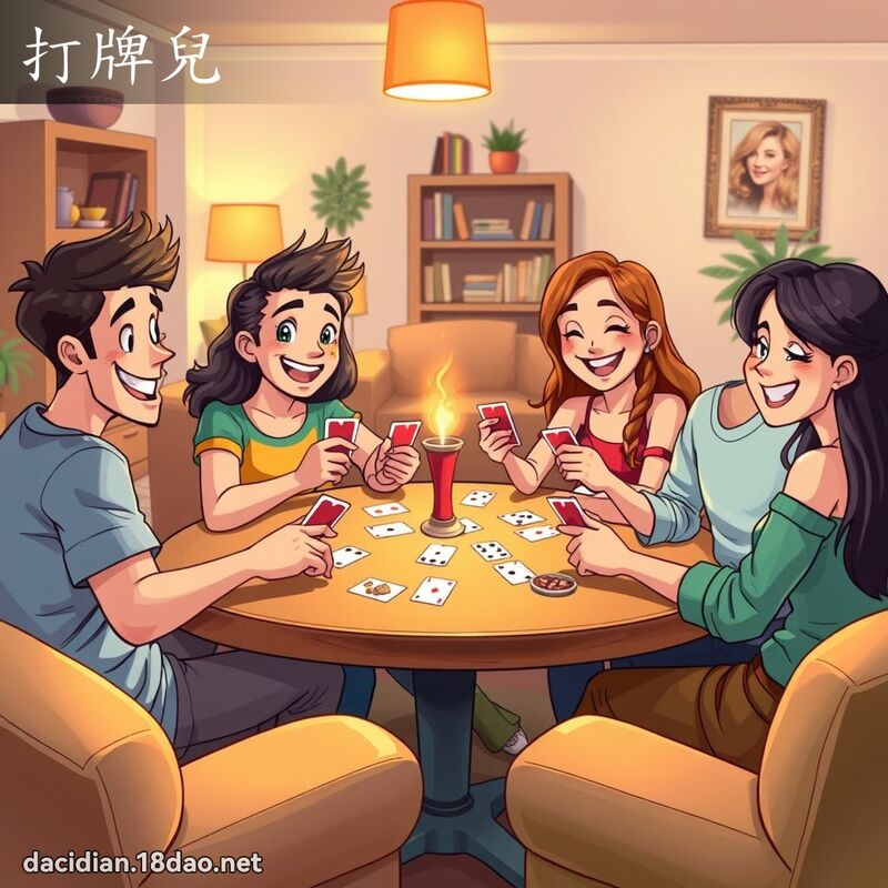 打牌兒 - 國語大辭典配圖