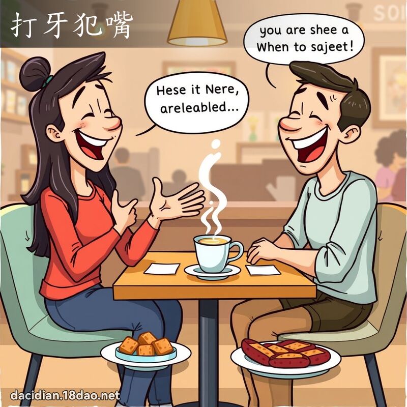 打牙犯嘴 - 国语大辞典配图