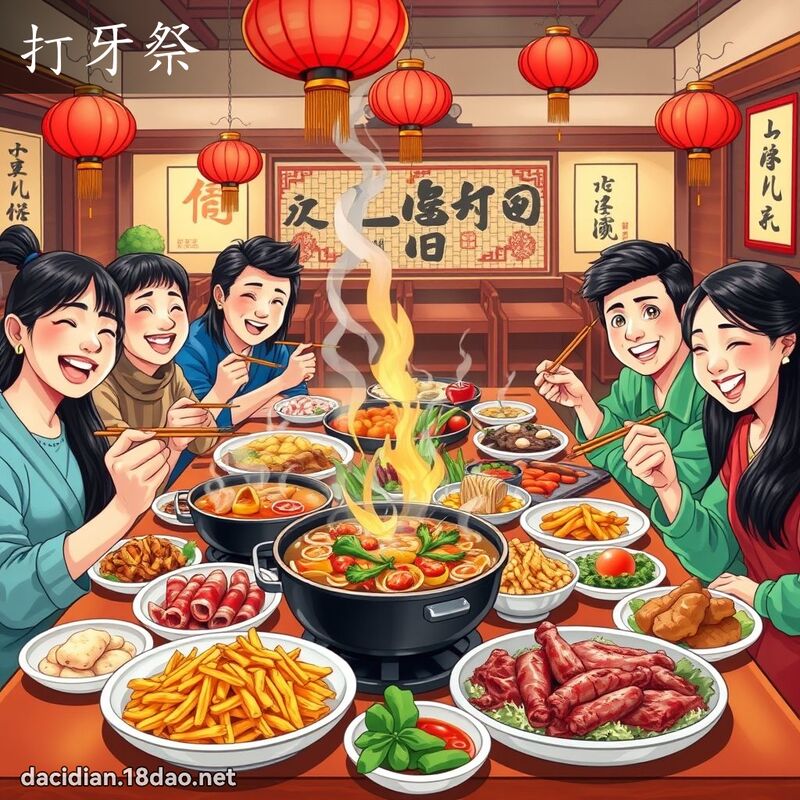打牙祭 - 国语大辞典配图