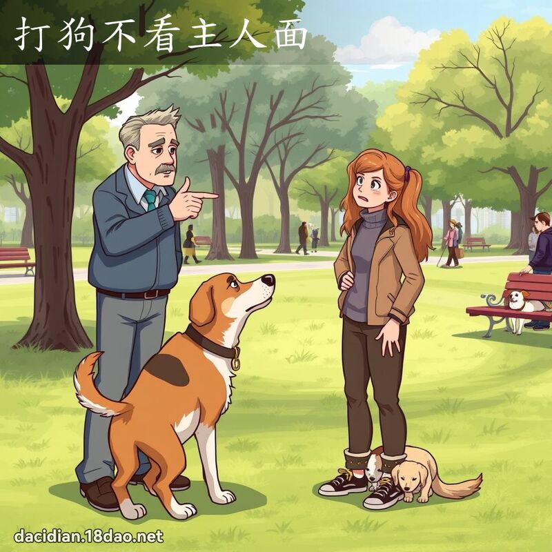 打狗不看主人面 - 国语大辞典配图