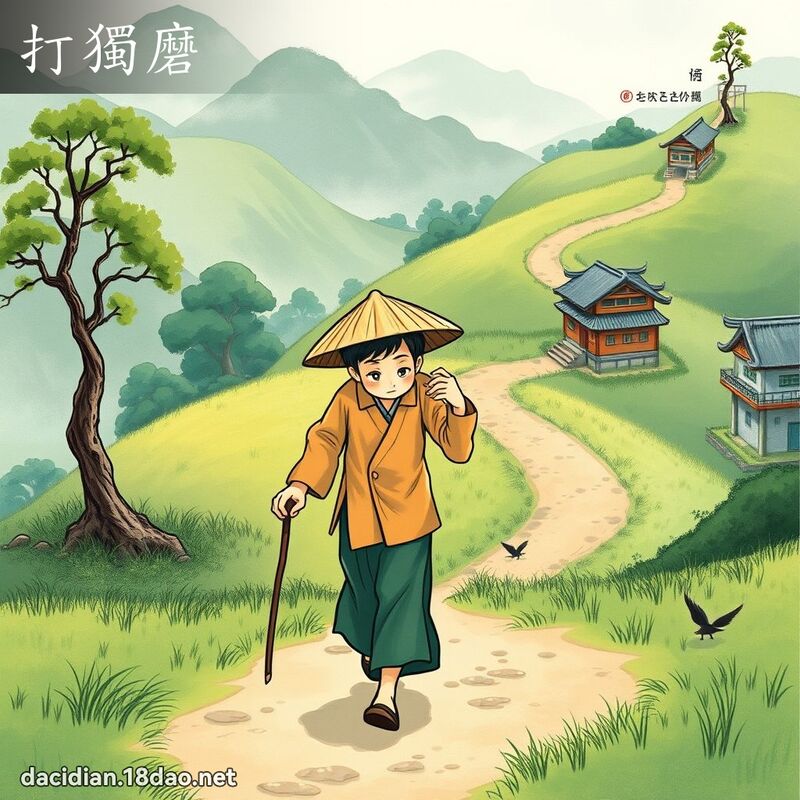 打獨磨 - 國語大辭典配圖