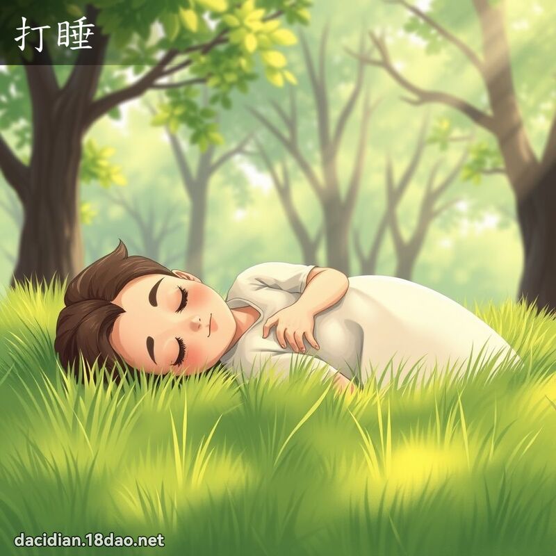 打睡 - 國語大辭典配圖