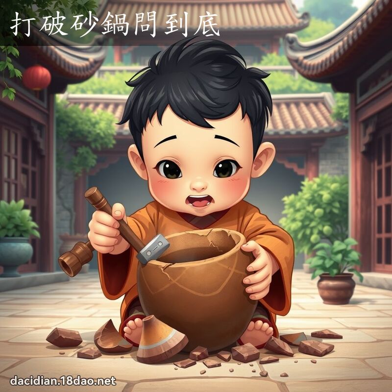 打破砂鍋問到底 - 國語大辭典配圖