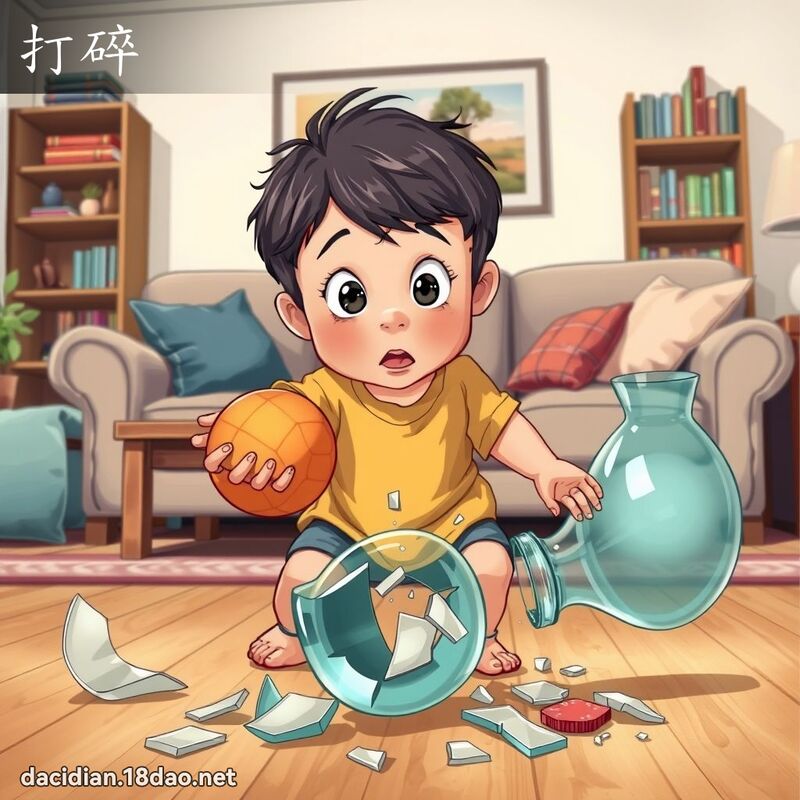 打碎 - 国语大辞典配图